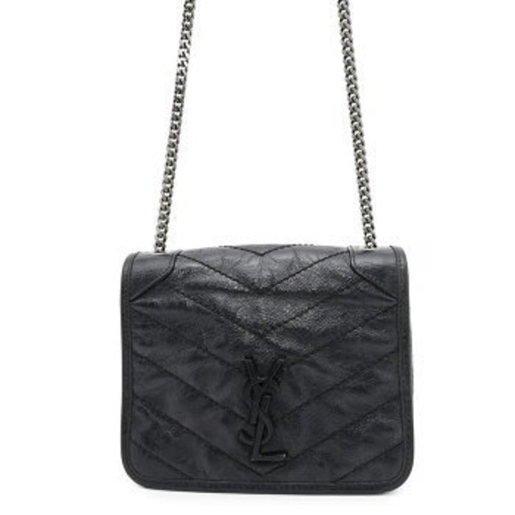 Saint Laurent Paris Niki Leather Chain Shoulder Bag Black - Picture 1 of 8